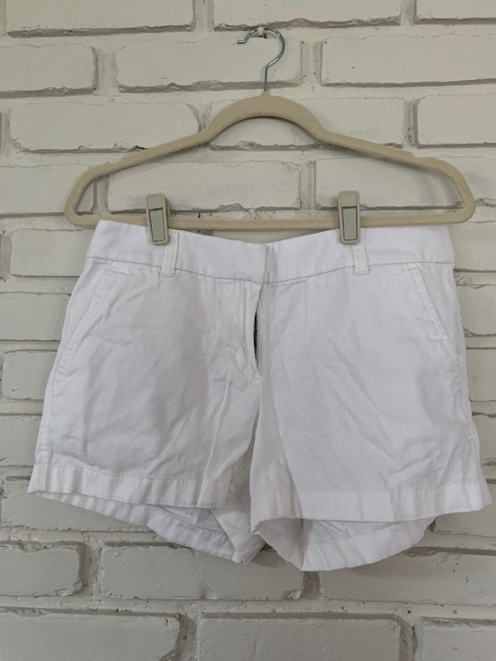 J. Crew White Classic Chino Short Women's 6 100% Cotton